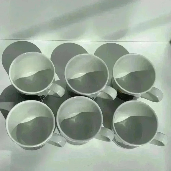 Set of 6 1978 Royal Doulton Lambethware Stoneware LS1031 Prairie  cups - Picture 3 of 7